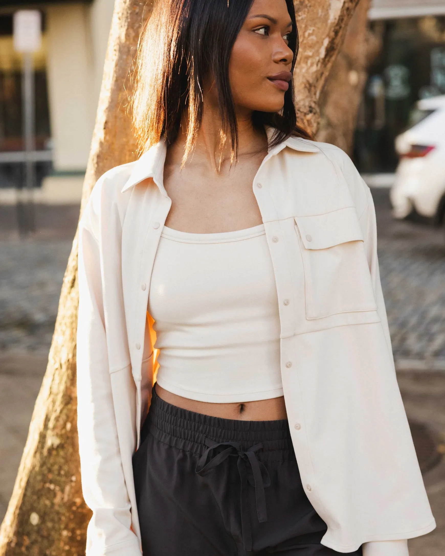 Alpine Sand Cloud Longline Bra