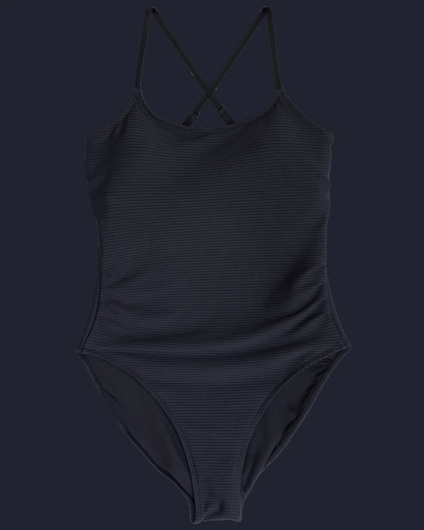 Black Flat Rib Stevie One Piece