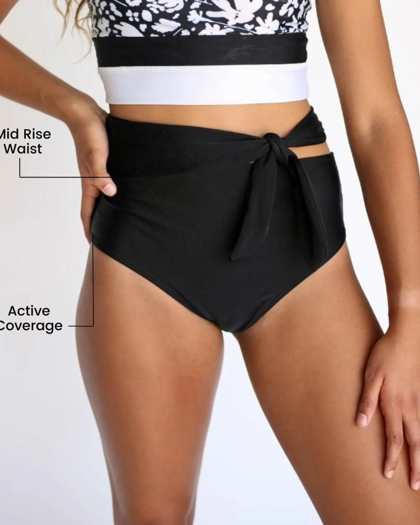 Black Side Tie Bottom