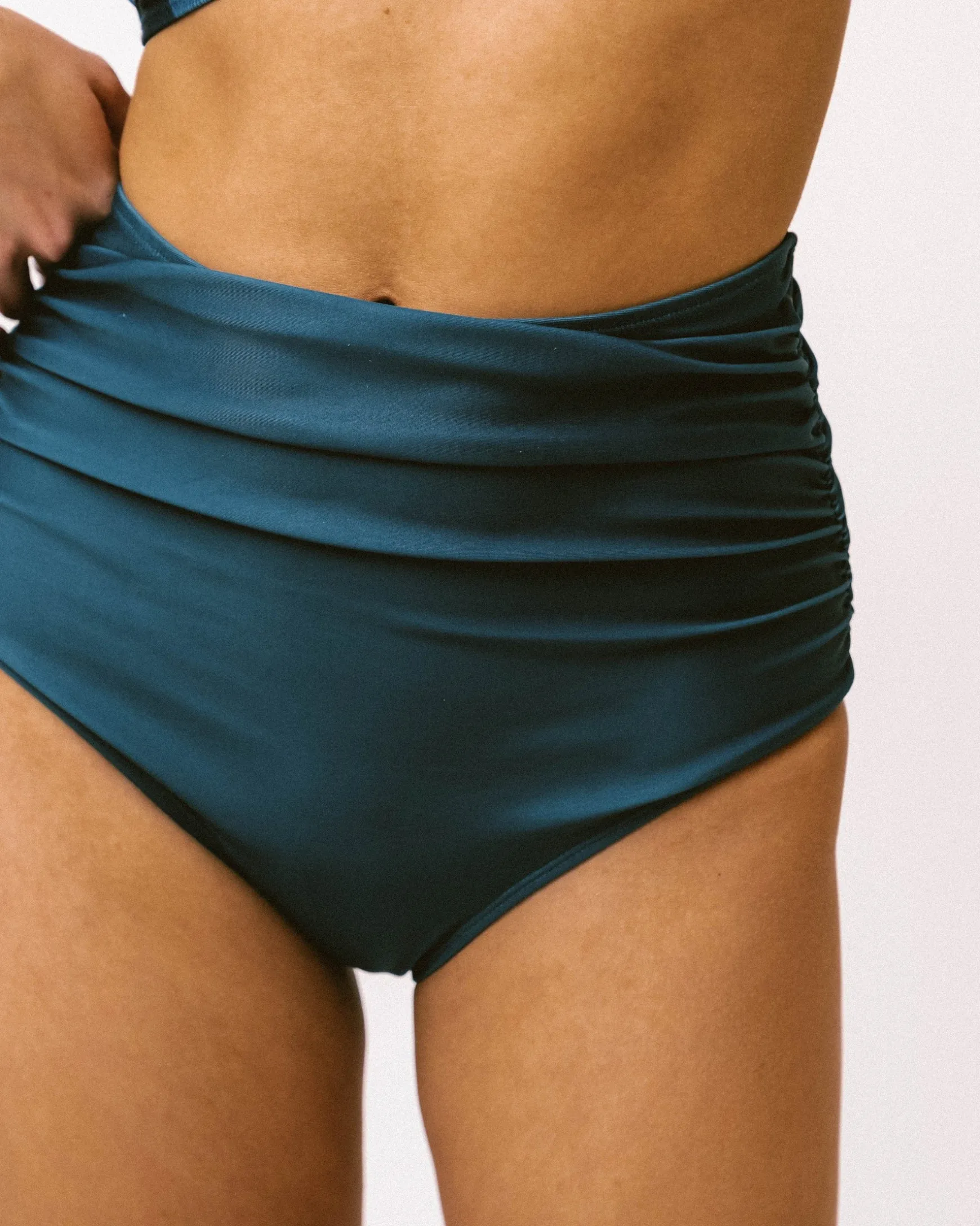 Coastal Ruched High Rise Bottom
