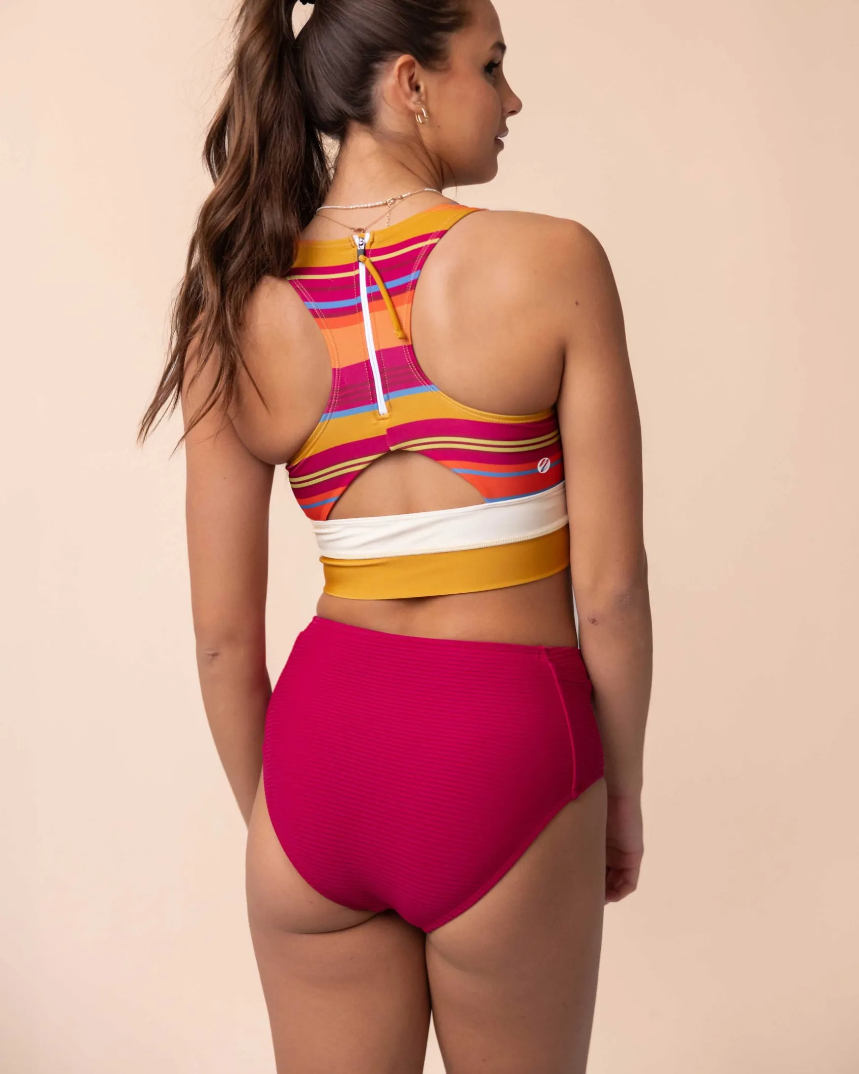 Flat Rib Berry Yoga Pocket Bottom