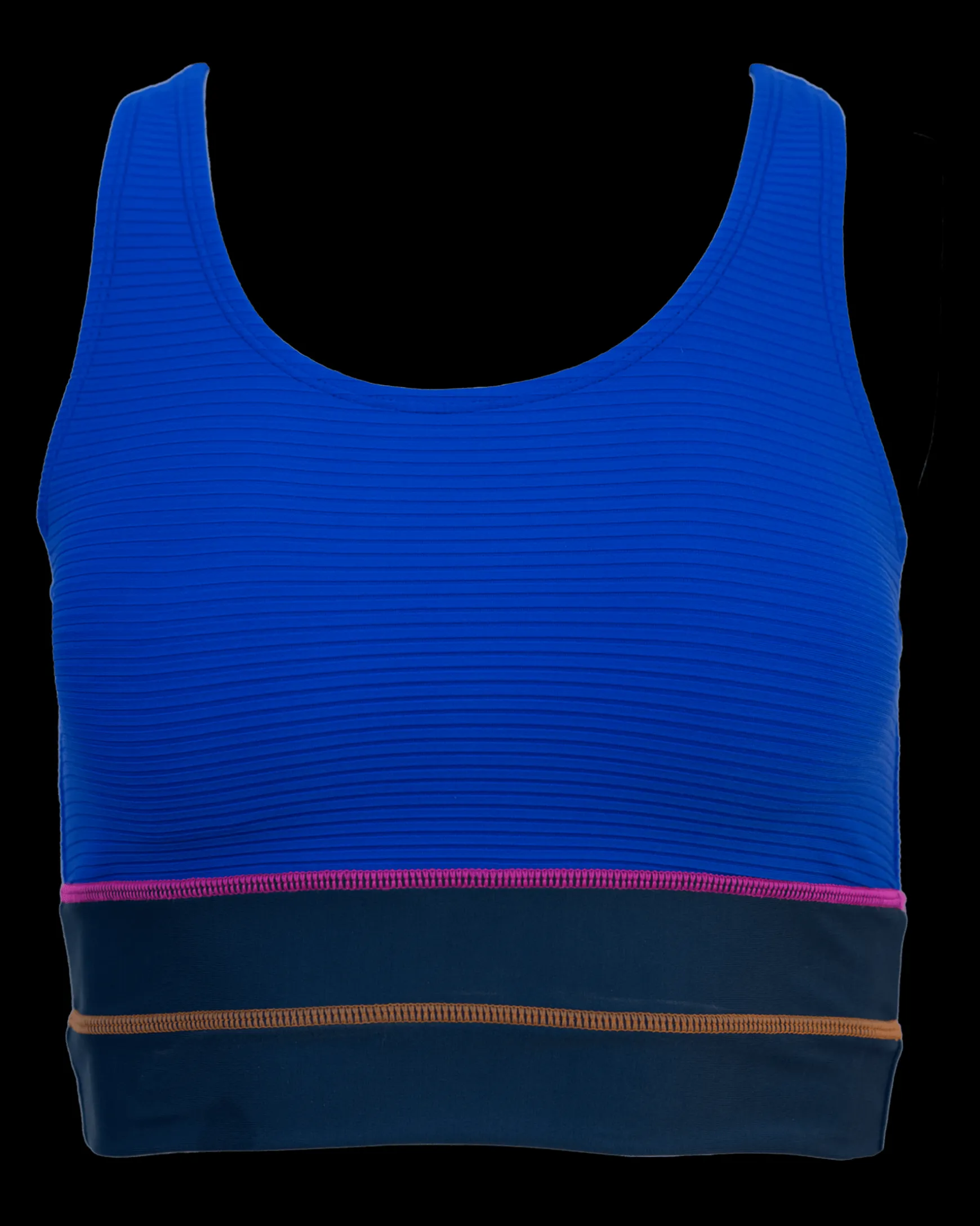 Flat Rib Cobalt Cut Back Crop