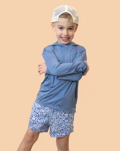 Kids Unisex Blue Lagoon Sun Hoodie