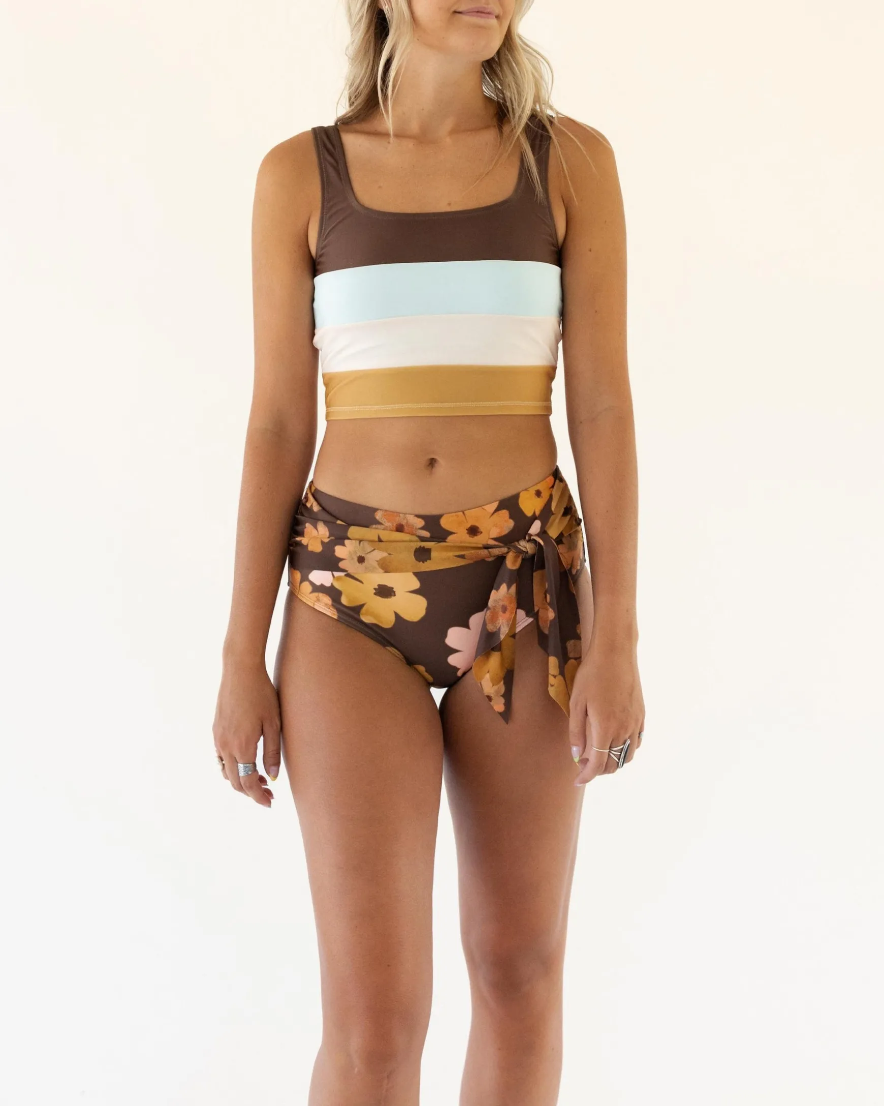 Mocha Floral Tied Up Bottom