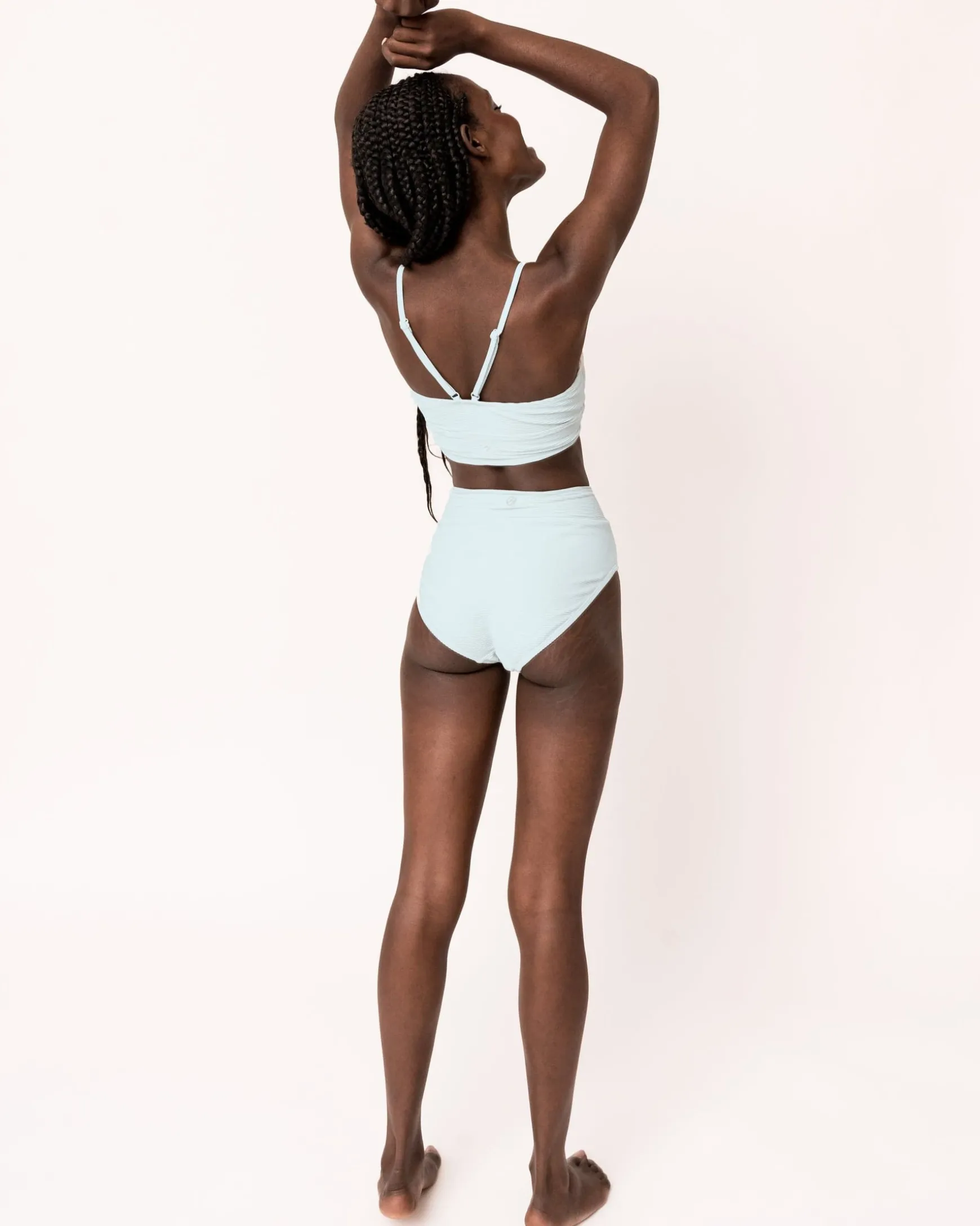Textured Seafoam Mid Rise Bottom