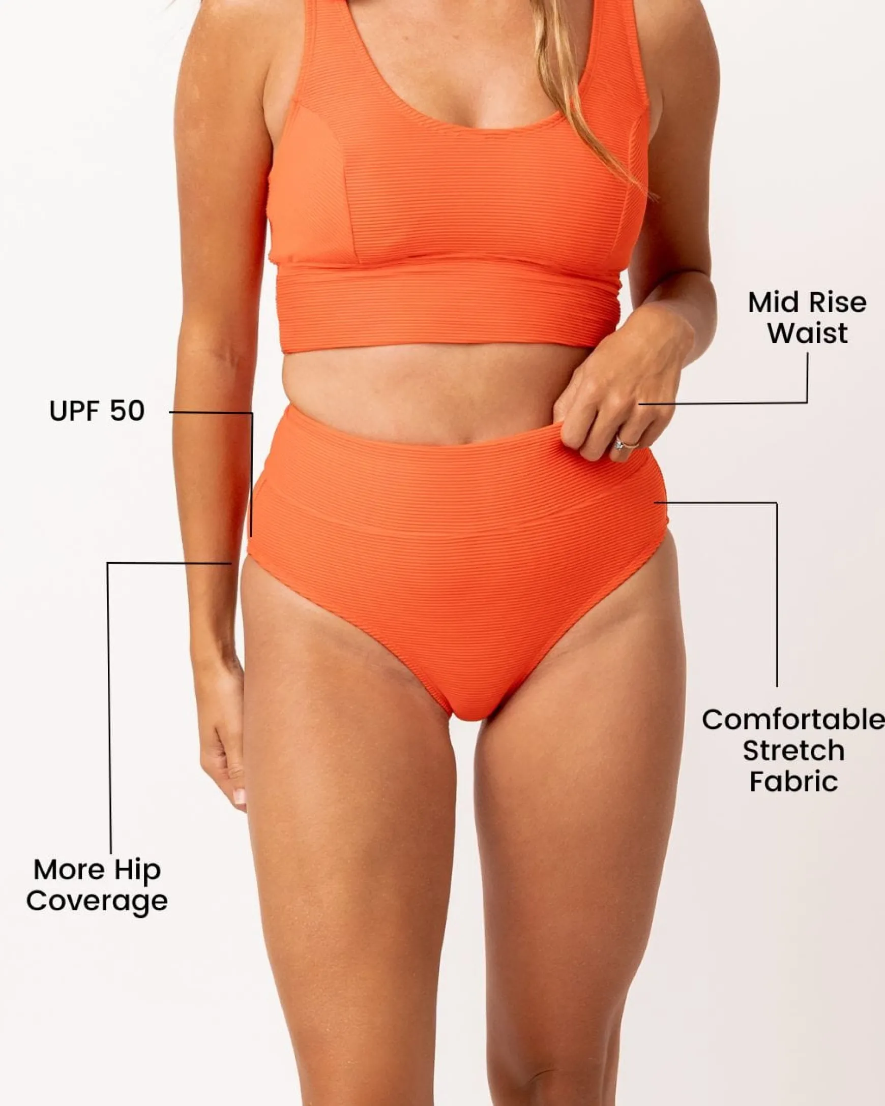 Textured Stella Mid Rise Bottom