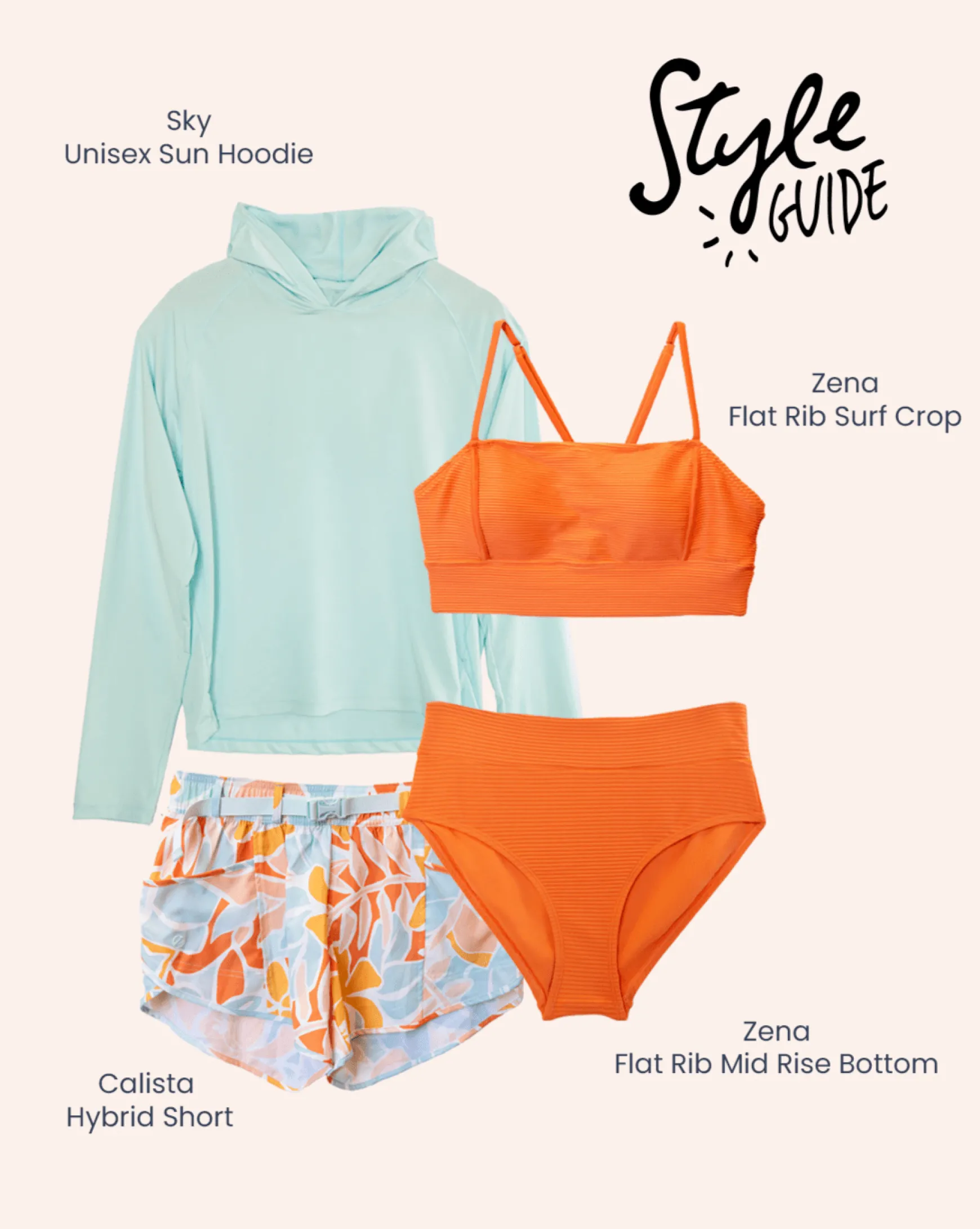 Zena Flat Rib Surf Crop